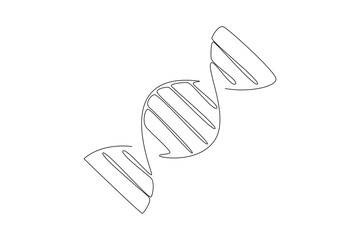 One continuous line drawing of Chemistry and physics laboratory equipment concept. Doodle vector illustration in simple linear style. 