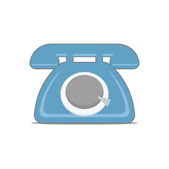 Illustration of old telephone, with white background vector