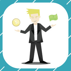 businessman with money