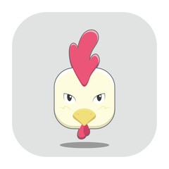 A Joyful Illustration of a chicken, a Cute and Happy Cartoon Design