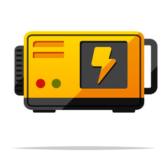 Electric generator vector isolated illustration