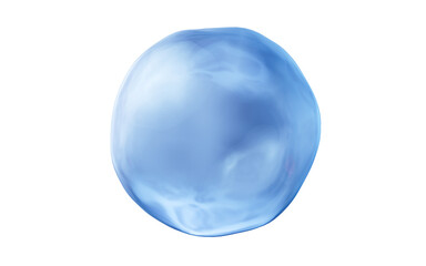 Isolated blue soft liquid bubble, 3d rendering. - obrazy, fototapety, plakaty