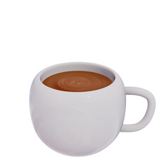  3d realistic coffee shop illustration isolated on transparent background
