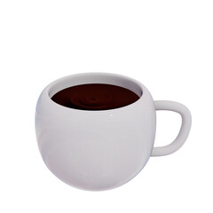  3d realistic coffee shop illustration isolated on transparent background