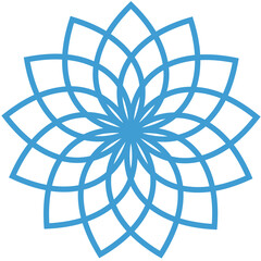 Digital png illustration of blue flower on transparent background