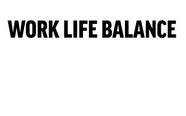 Digital png illustration of work life balance text on transparent background