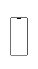 Smartphone screen with capsule shaped camera cutout 
