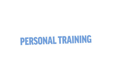 Digital png illustration of personal training text on transparent background