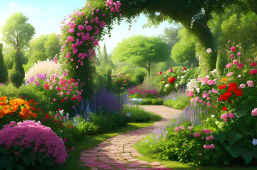 beautiful garden background