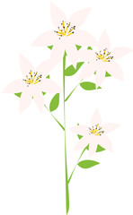 Abstract hand drawn trendy flower