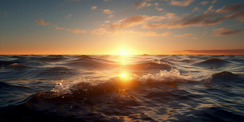Fototapeta na wymiar Beautiful sunrise at sea