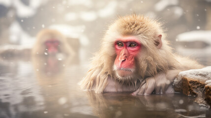 Monkey relaxation in the Onsen