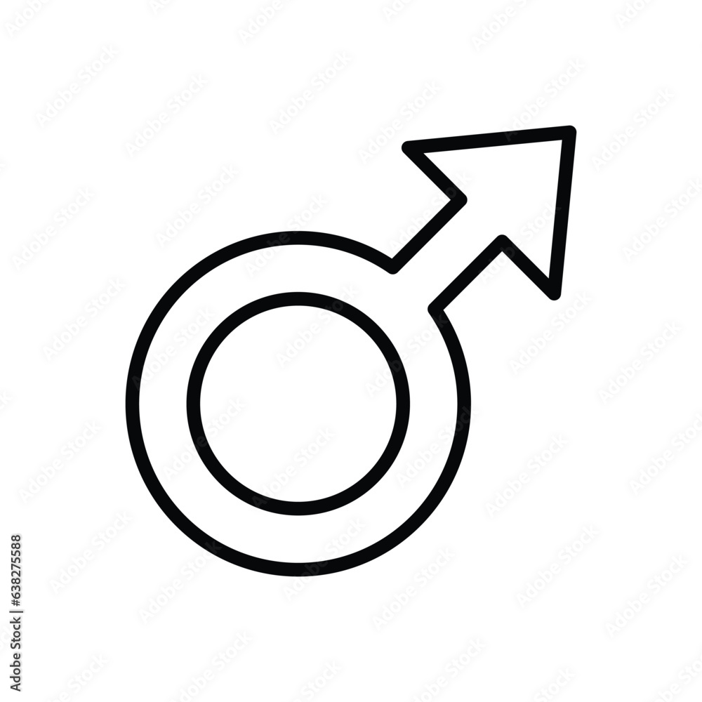 Canvas Prints Male sex gender vector icon