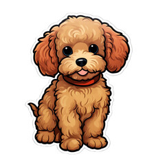 Poodle Puppy Cute Sticker