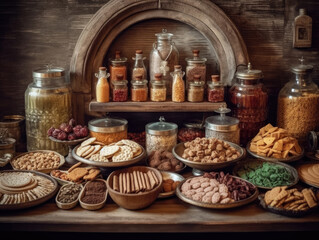 Baking rustic delight on the table