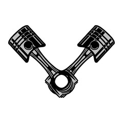 piston cross mechanic logo