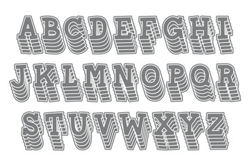 Versatile Collection of Stacked Alphabet Letters for Various Uses