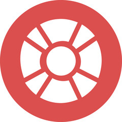 Obraz premium lifebuoy icon in simple circle.