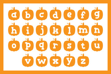Versatile Collection of Pumpkin Alphabet Letters for Various Uses