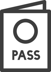 passport outline icon, monoline icons.