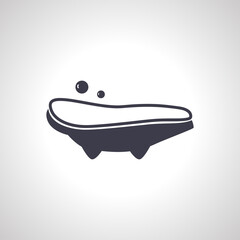 bath Icon. cartoon style bath icon.