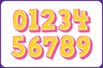 Versatile Collection of Pop Art Numbers for Various Uses
