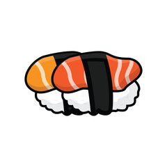 Sushi Logo Japanese Food Design, Vector Symbol Template Illustration