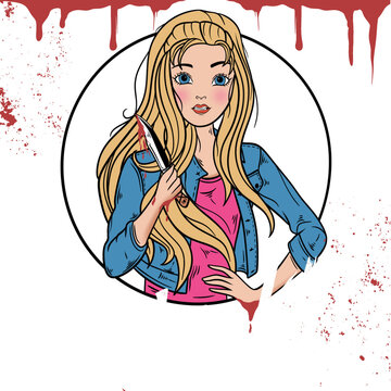 Barbie Kill Design Illustration