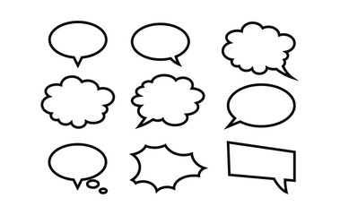 speech talk bubble comic vector design
