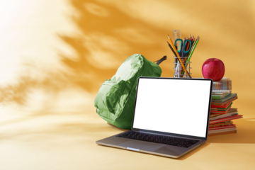 子供部屋とラップトップコンピューター