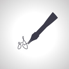 writing signature pen icon. signature icon