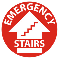 Floor Sign Emergency Stairs