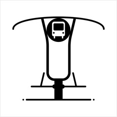 Bus Stop Icon, Designated Place For Passengers To Board Or Get Off From A Bus