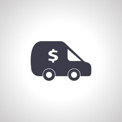 banking collector car icon. money van icon.