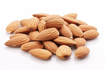 Fototapeta premium Almond isolated on white background. Generative AI image