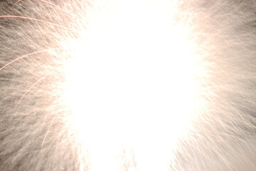 Fireworks exhibition in a summer night