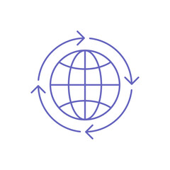 globe with icon