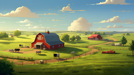 american countryside barn backgrounds