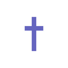 Obraz premium cross on blue background