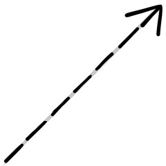 Hand drawn arrow shapes with shadows set   in different stylesbusiness marketing strategy success concept.