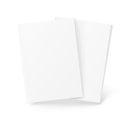 Set of cover books mockup. Vector illustration isolated on white background. It can be used for promo, catalogs, brochures, magazines, etc. Ready for your design. EPS10.