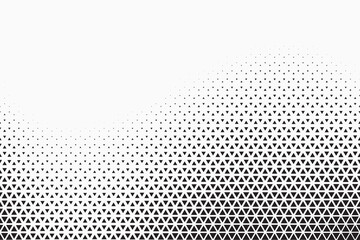 abstract triangle halftone background. triangle vector abstract geometric background. Halftone triangular retro 80s pattern. Minimal style retro dynamic wallpaper.