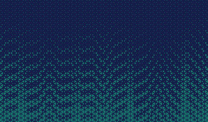 Triangular Halftone Color Pattern. Retro wave Texture Vector Geometric Technology Abstract Background. Half Tone Triangles Retro Colored Pattern. Minimal 80s Style Dynamic Tech Structure Wallpaper