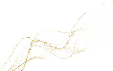 Gold glitter. Golden sparkle confetti. Shiny glittering dust. - 638292974