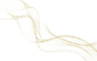 Gold glitter. Golden sparkle confetti. Shiny glittering dust. - 638292983