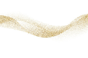 Gold glitter. Golden sparkle confetti. Shiny glittering dust.