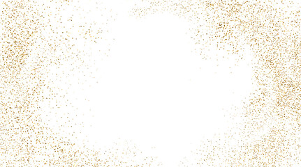 Gold glitter. Golden sparkle confetti. Shiny glittering dust. - 638292997