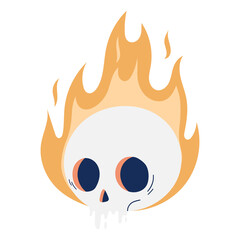 burning skull