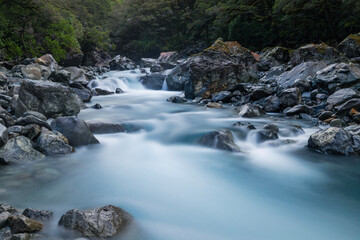 waterfall in the mountains