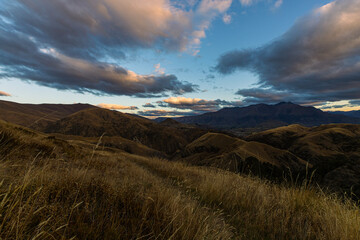 sunset in the mountains